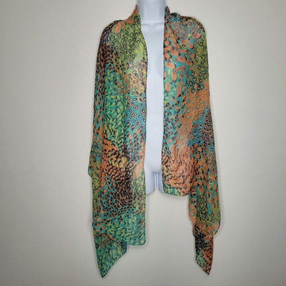 abstract animal print y2k vibes artsy art to wear shawl multi use scarf boho